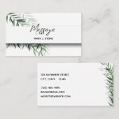 シンプルモダンエレガントファーン葉名刺 名刺 (正面/裏面)