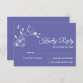 シンプルモダンエレガントフローラ 出欠カード (正面/裏面)