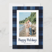 シンプルモダンエレガントブループライド シーズンカード (正面)