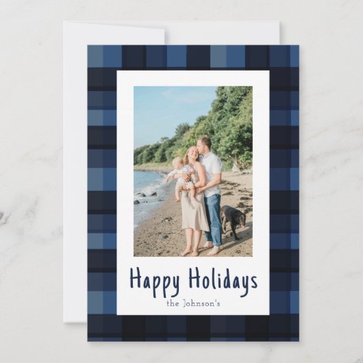 シンプルモダンエレガントブループライド シーズンカード (正面)