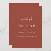 シンプルモダンエレガントミニマル兵馬俑 セーブザデート (正面/裏面)