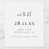 シンプルモダンエレガントミニマル白手描き ワインラベル (シングルラベル)