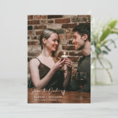 シンプルモダンエレガントミニマルQRコードフォト セーブザデート (スタンド正面)