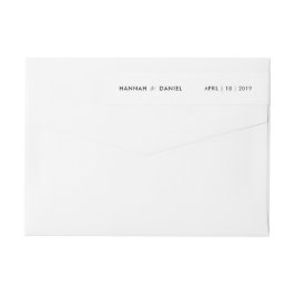 シンプルモダンエレガントミニマ結婚リスト ラップアラウンドラベル