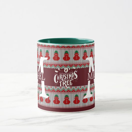 シンプルモダンエレガントモノグラム マグカップ (中央)