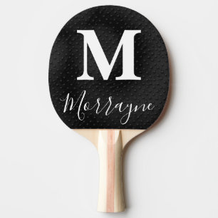 シンプルモダンエレガントモノグラムChalkboard名 卓球ラケット