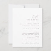 シンプルモダンエレガントリハーサル招待状 招待状 (正面)