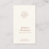 シンプルモダンエレガントロほこりバラプロフェッショナル 名刺 (正面)