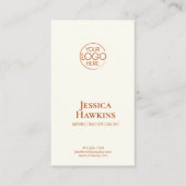 シンプルモダンエレガントロゴ・オレンジプロフェッショナル 名刺 (正面)