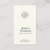 シンプルモダンエレガントロゴNavy Blueプロフェッショナル 名刺 (正面)