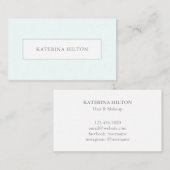 シンプルモダンエレガント光ターコイズ 名刺 (正面/裏面)