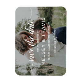 シンプルモダンエレガント写真の結婚式 マグネット