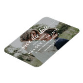 シンプルモダンエレガント写真の結婚式 マグネット (左側)