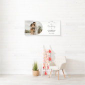 シンプルモダンエレガント写真ウェルカム結婚ズ 横断幕 (インサイチュ)