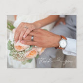 シンプルモダンエレガント写真結婚あり ポストカード (正面)