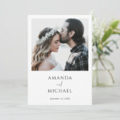 シンプルモダンエレガント写真結婚の セーブザデート (スタンド正面)