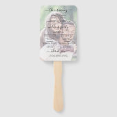 シンプルモダンエレガント台写真ウェディングプログラム ハンドファン (裏面)