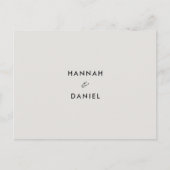 シンプルモダンエレガント式RSVPポストカード インビテーションポストカード (正面)