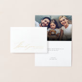 シンプルモダンエレガント感謝していScriptの写真you 箔カード (ディスプレー)