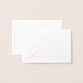 シンプルモダンエレガント感謝していScriptの写真you 箔カード (封筒付き正面)