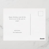 シンプルモダンエレガント感謝していScriptの写真you 箔シーズンポストカード (裏面)