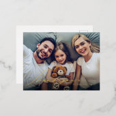 シンプルモダンエレガント感謝していScriptの写真you 箔シーズンポストカード (正面/裏面)