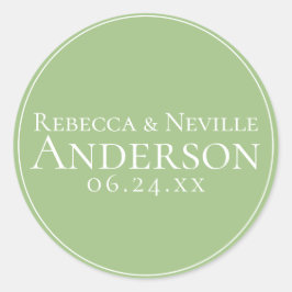 シンプルモダンエレガント文字結婚ズ ラウンドシール