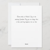 シンプルモダンエレガント母の日おばあちゃん3写真 シーズンカード (裏面)