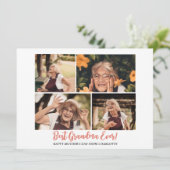 シンプルモダンエレガント母の日おばあちゃん4写真 シーズンカード (スタンド正面)