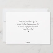 シンプルモダンエレガント母の日おばあちゃん4写真 シーズンカード (裏面)