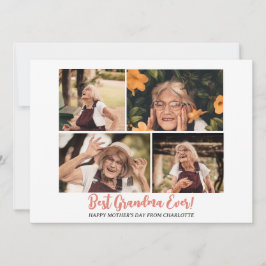 シンプルモダンエレガント母の日おばあちゃん4写真 シーズンカード