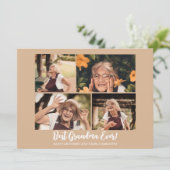 シンプルモダンエレガント母の日おばあちゃん4写真 シーズンカード (スタンド正面)
