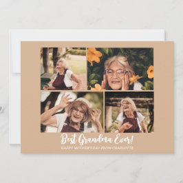 シンプルモダンエレガント母の日おばあちゃん4写真 シーズンカード