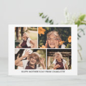 シンプルモダンエレガント母の日おばあちゃん4写真 シーズンカード (スタンド正面)