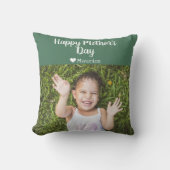 シンプルモダンエレガント母の日の写真名 クッション (正面)