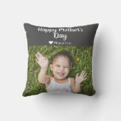 シンプルモダンエレガント母の日の写真名 クッション (裏面)