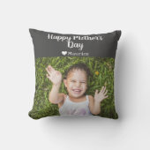 シンプルモダンエレガント母の日の写真名 クッション (正面)