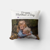 シンプルモダンエレガント母の日の写真名 クッション (正面)