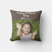 シンプルモダンエレガント母の日の写真名 クッション (正面)