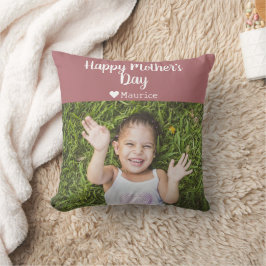シンプルモダンエレガント母の日の写真名 クッション