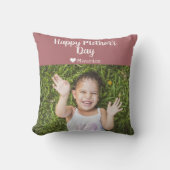 シンプルモダンエレガント母の日の写真名 クッション (正面)