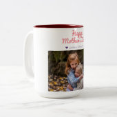 シンプルモダンエレガント母の日の写真名 ツートーンマグカップ (正面左)