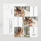 シンプルモダンエレガント母の日フォトコラージュ シーズンポストカード (正面/裏面)