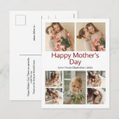 シンプルモダンエレガント母の日フォトコラージュ シーズンポストカード (正面/裏面)