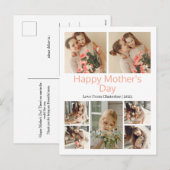シンプルモダンエレガント母の日フォトコラージュ シーズンポストカード (正面/裏面)