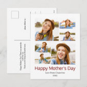 シンプルモダンエレガント母の日フォトコラージュ シーズンポストカード (正面/裏面)