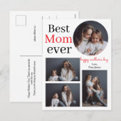 シンプルモダンエレガント母の日フォトコラージュ シーズンポストカード (正面/裏面)