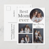 シンプルモダンエレガント母の日フォトコラージュ シーズンポストカード (正面/裏面)