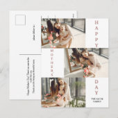 シンプルモダンエレガント母の日フォトコラージュ シーズンポストカード (正面/裏面)