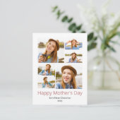 シンプルモダンエレガント母の日フォトコラージュ シーズンポストカード (スタンド正面)